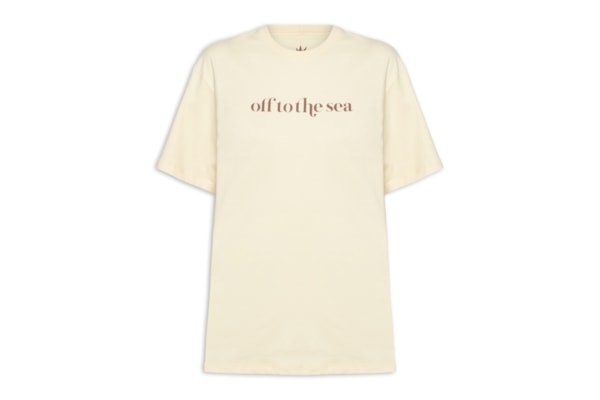 Camiseta Feminina Silk Off To The Sea - Bege