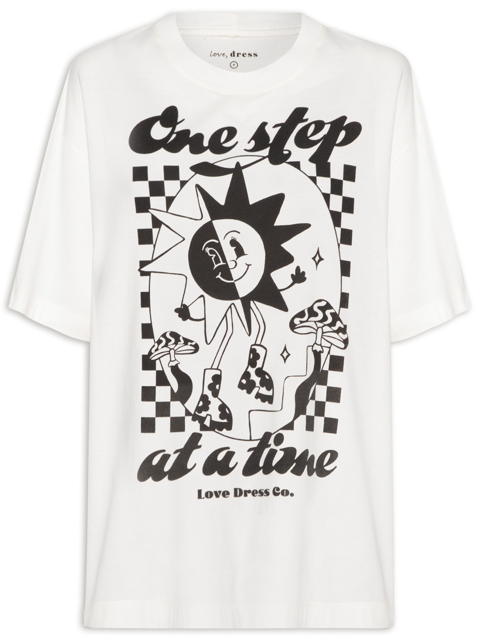 Camiseta Feminina Silk One Step On At A Time Branco Dress To