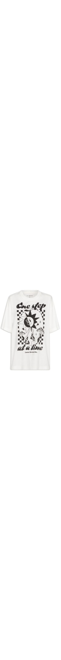 Camiseta Feminina Silk One Step On At A Time - Branco