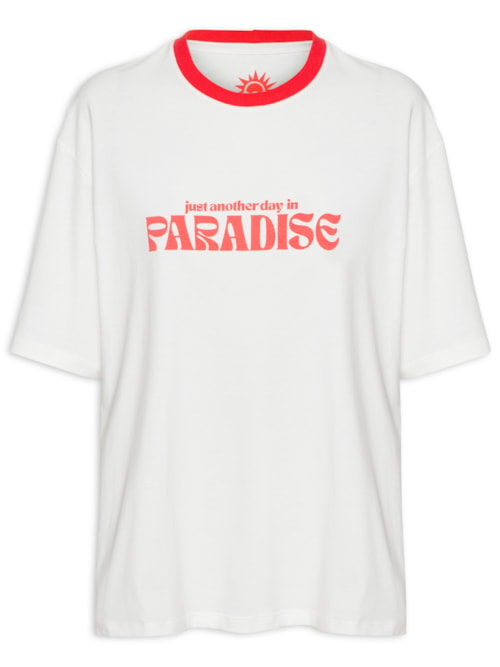 Camiseta Feminina Silk Paradise - Branco