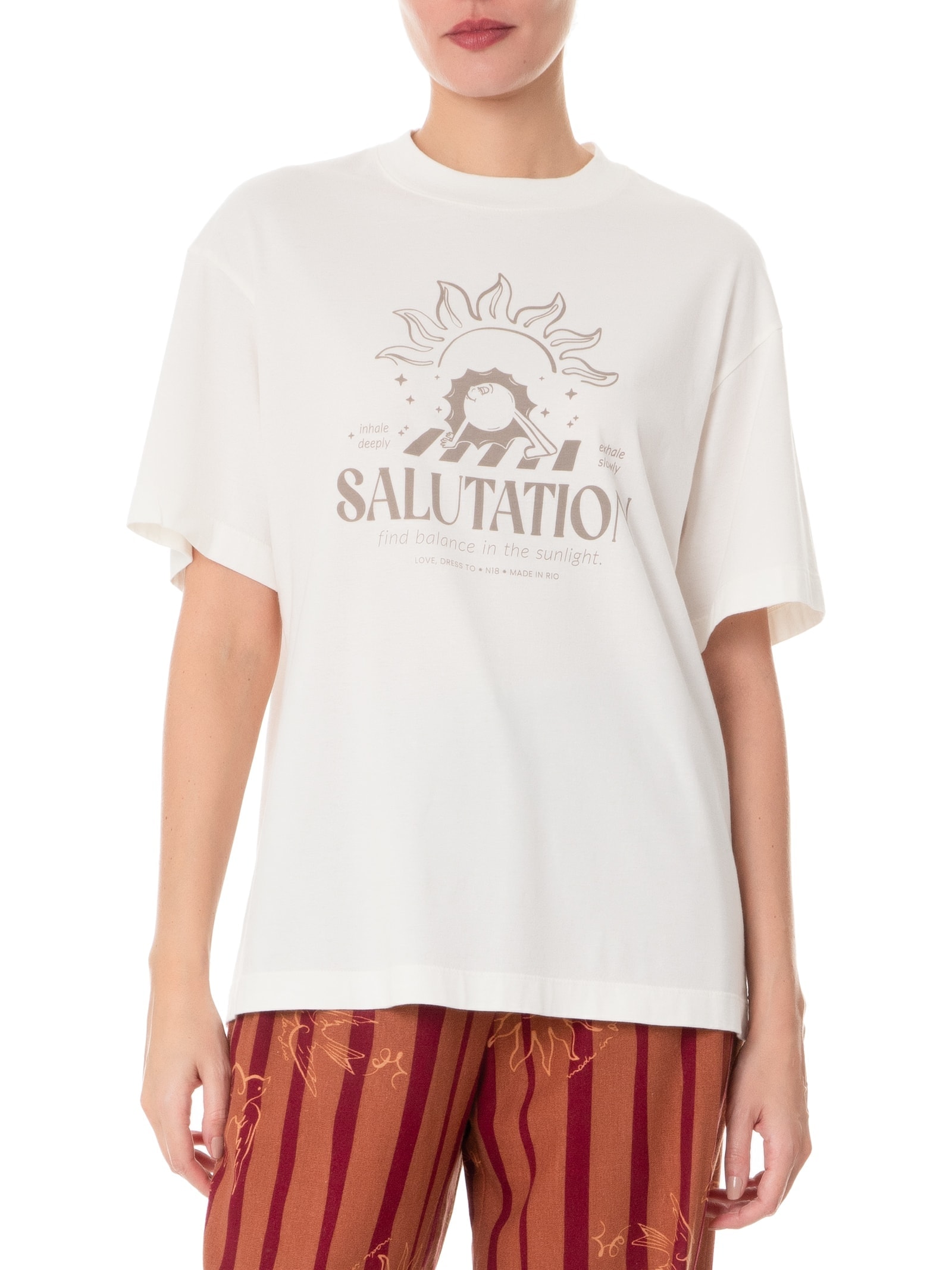 Camiseta Feminina Silk Salutation Branco Dress To