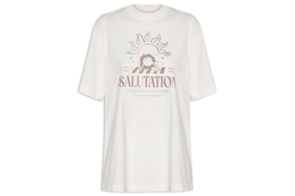 Camiseta Feminina Silk Salutation - Branco