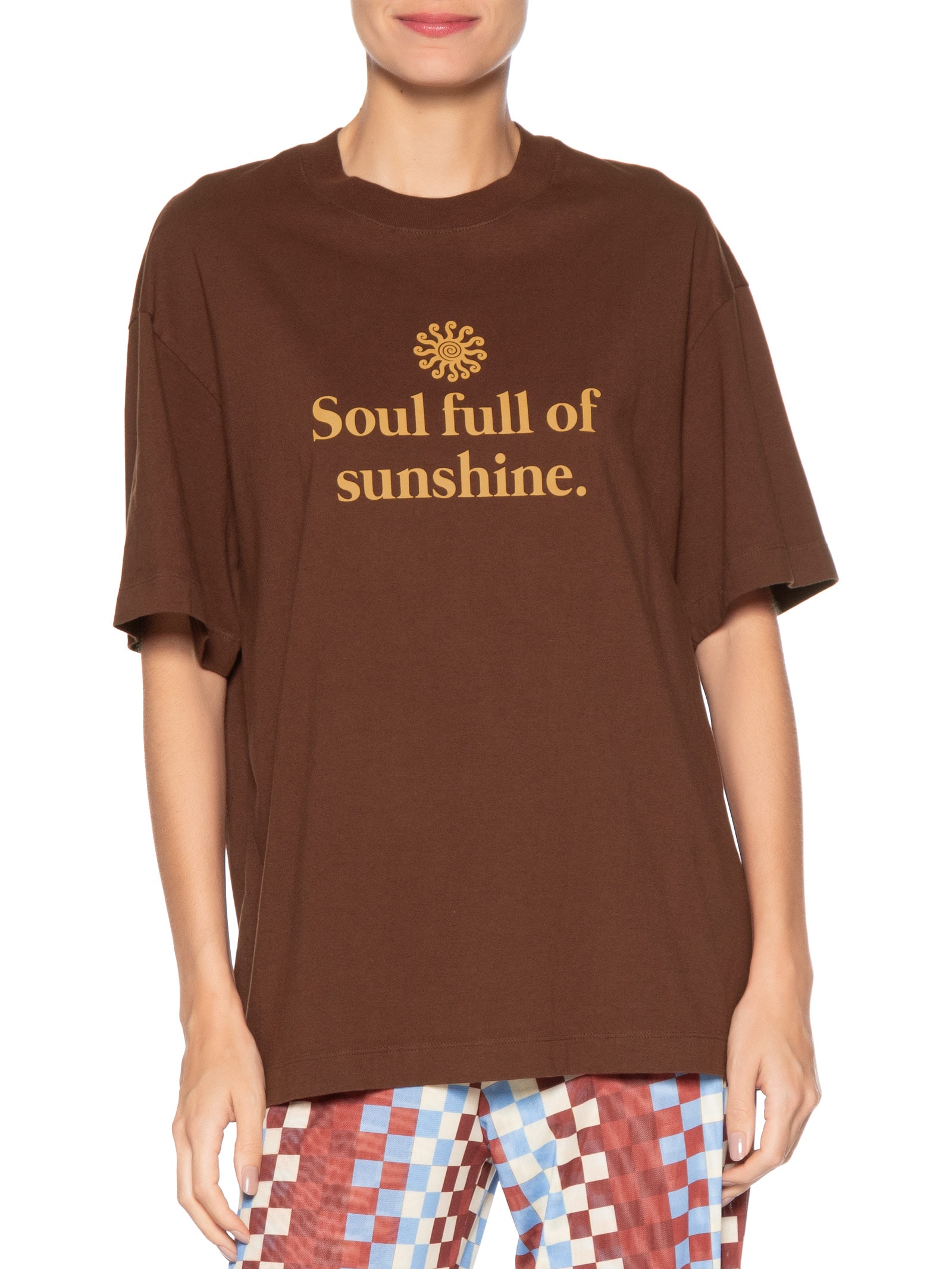 Camiseta Feminina Silk Soul Full Of Sunshine Marrom Dress To