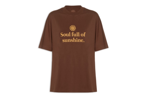 Camiseta Feminina Silk Soul Full Of Sunshine - Marrom