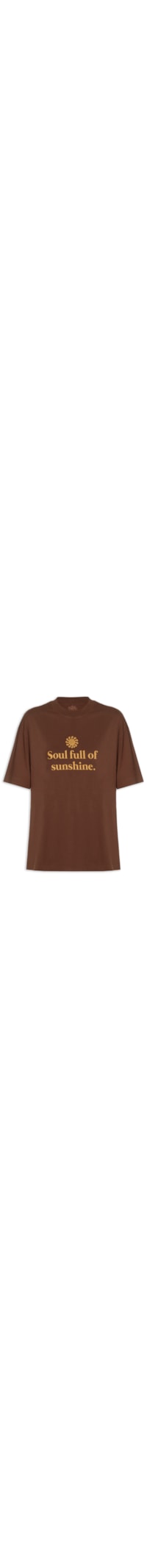 Camiseta Feminina Silk Soul Full Of Sunshine - Marrom