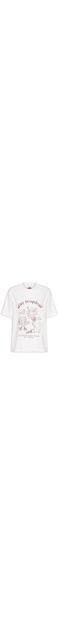 Camiseta Feminina Silk Stay Tropical - Branco