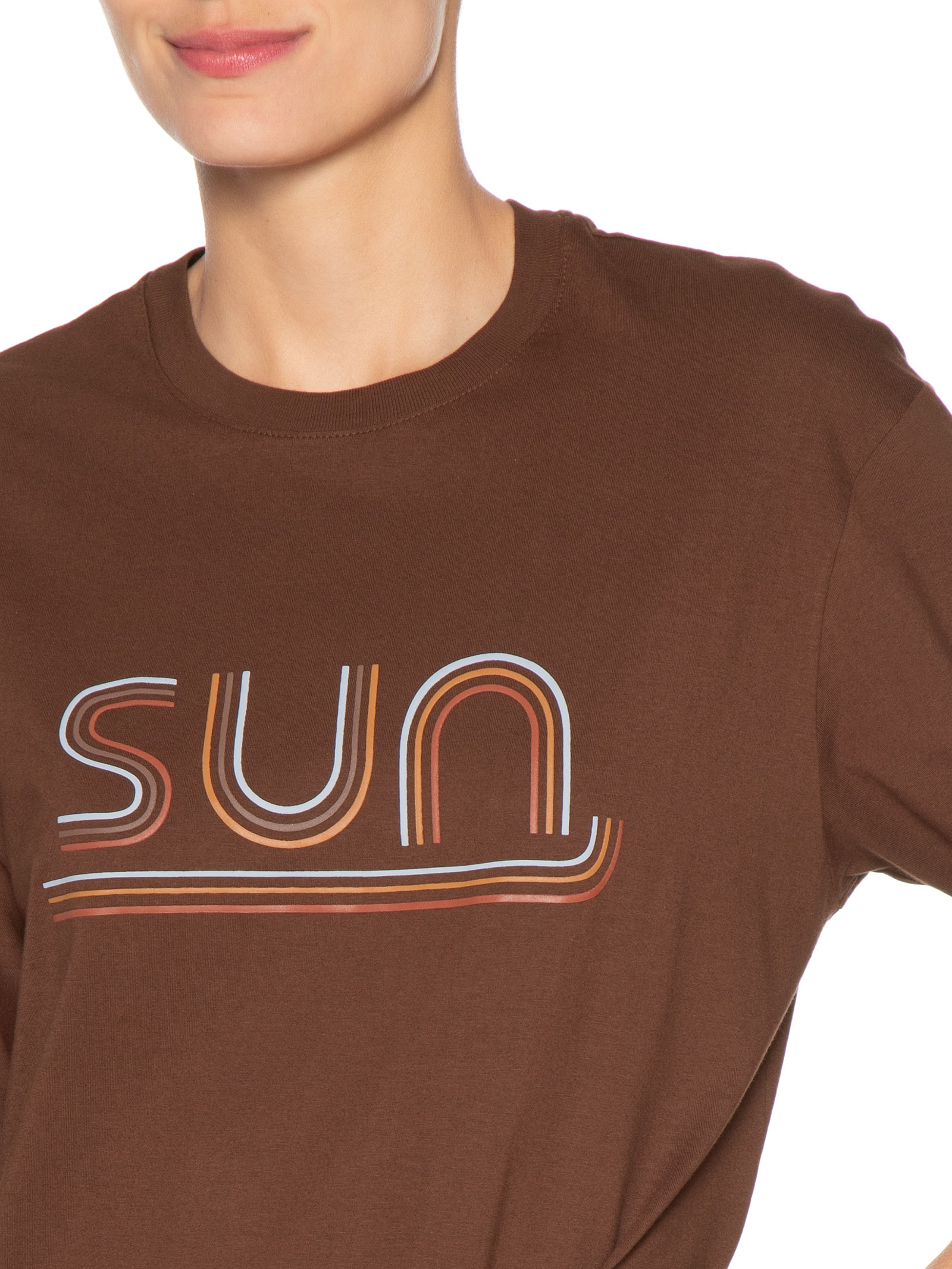 Camiseta Feminina Silk Sun Marrom Dress To