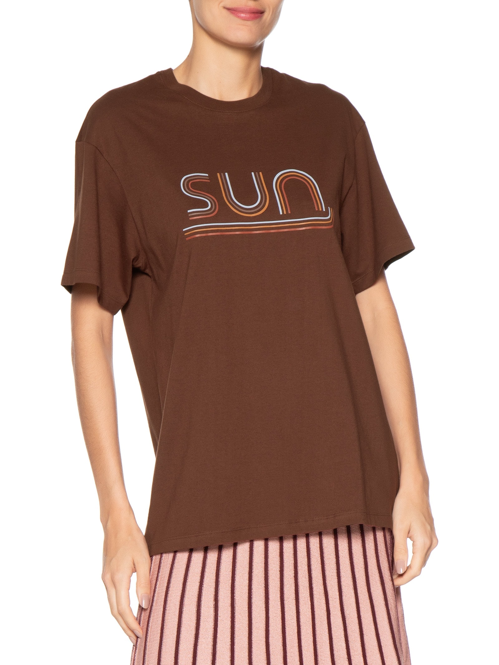 Camiseta Feminina Silk Sun Marrom Dress To
