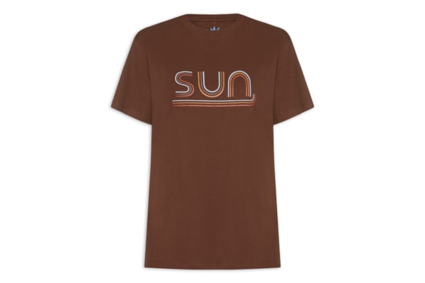 Camiseta Feminina Silk Sun - Marrom