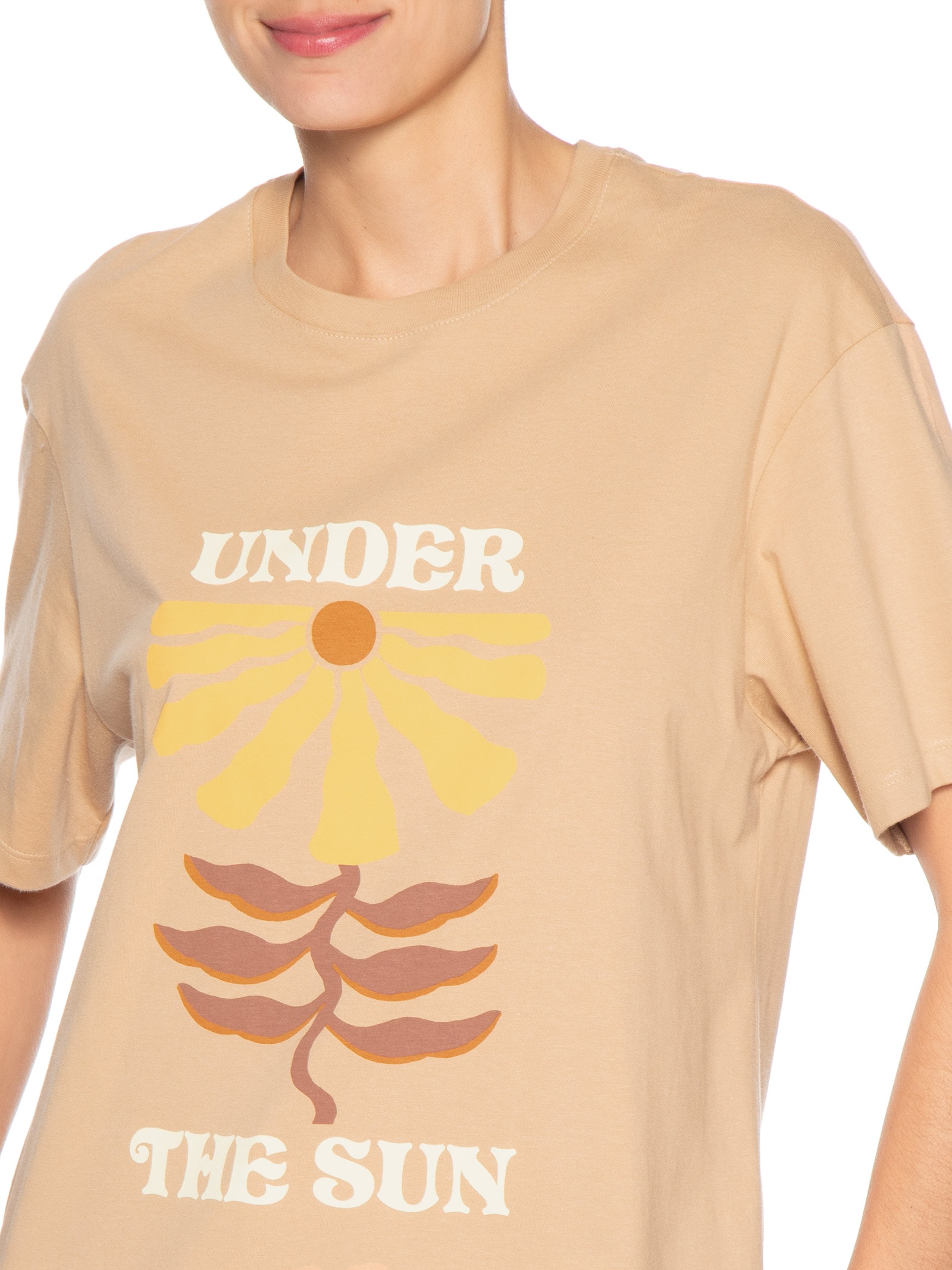 Camiseta Feminina Silk Under The Sun Bege Dress To