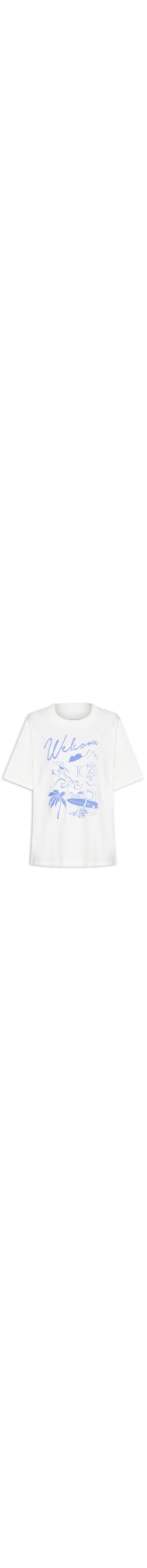 Camiseta Feminina Silk Welcome Rio - Off White