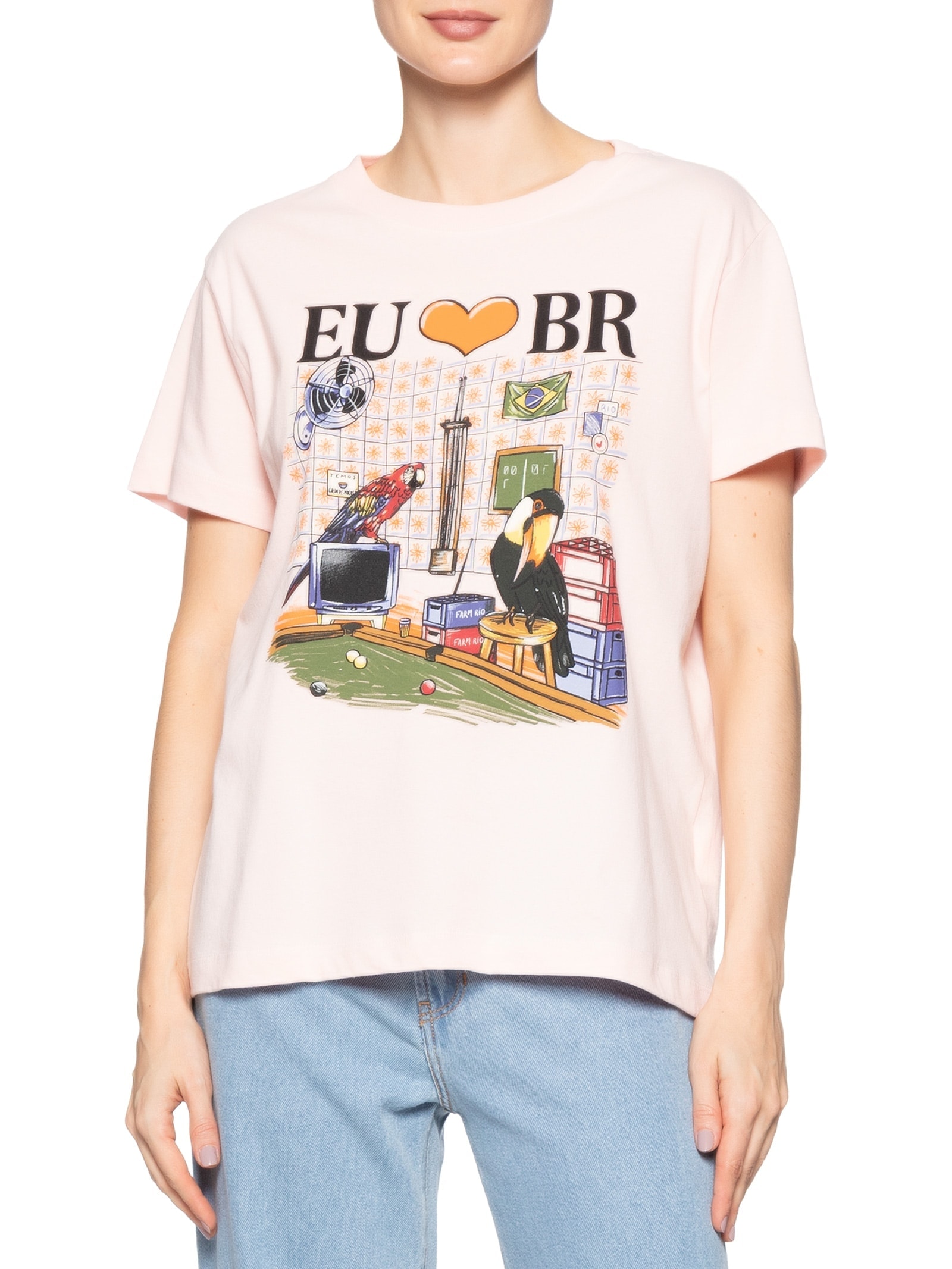 Camiseta Feminina Sinuca Bar – Rosa Farm