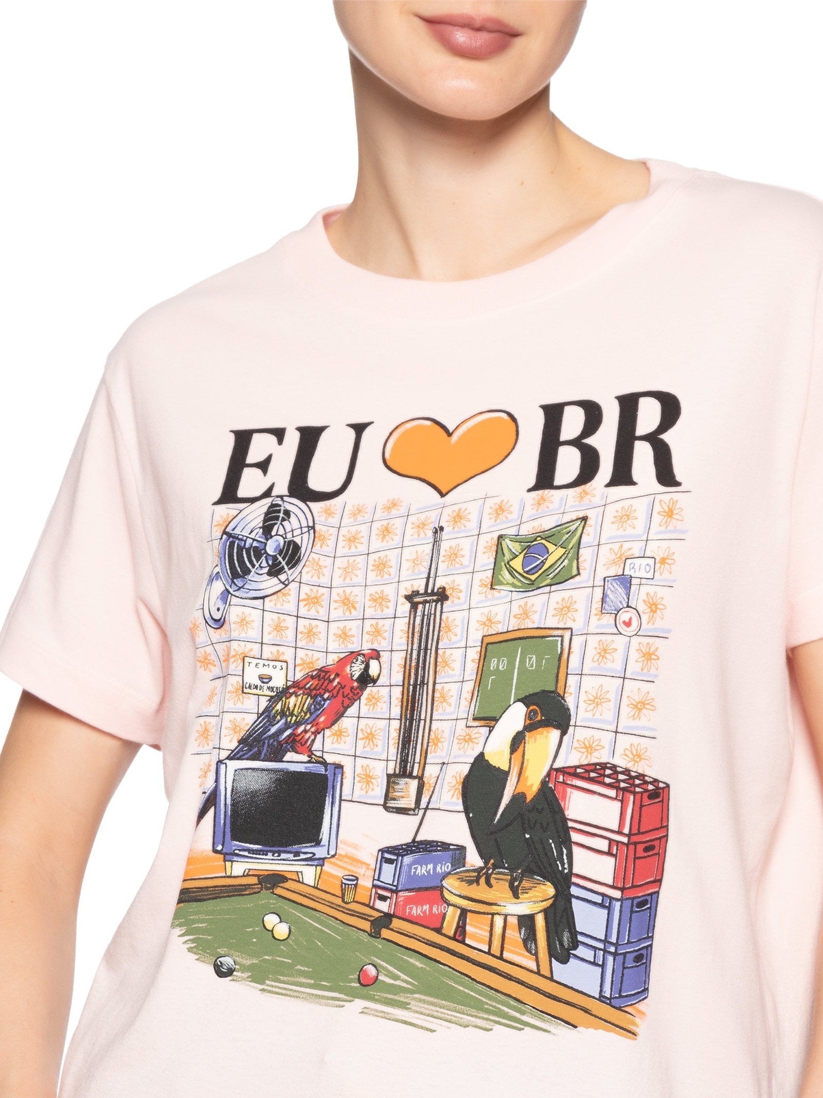 Camiseta Feminina Sinuca Bar – Rosa Farm