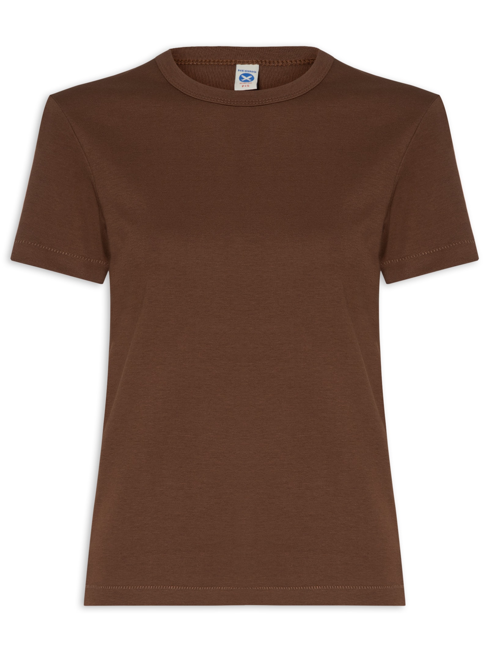 Camiseta Feminina Slim Em Algodão Marrom Hering