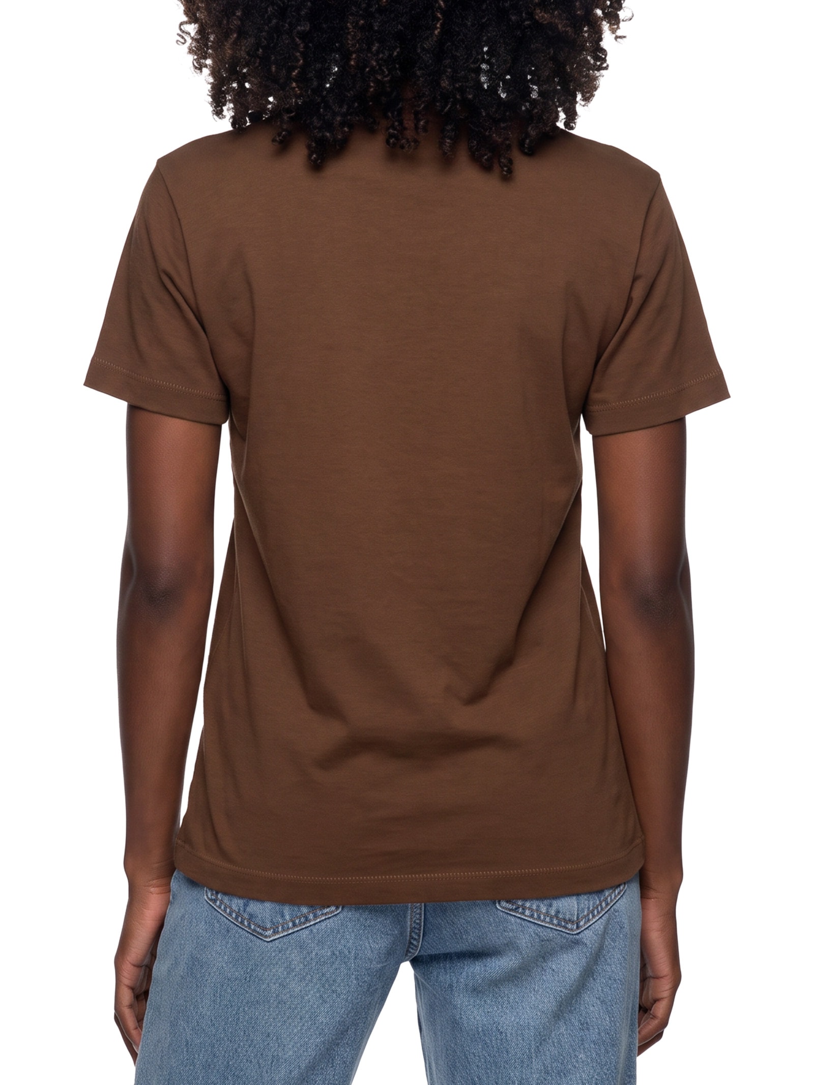Camiseta Feminina Slim Em Algodão Marrom Hering