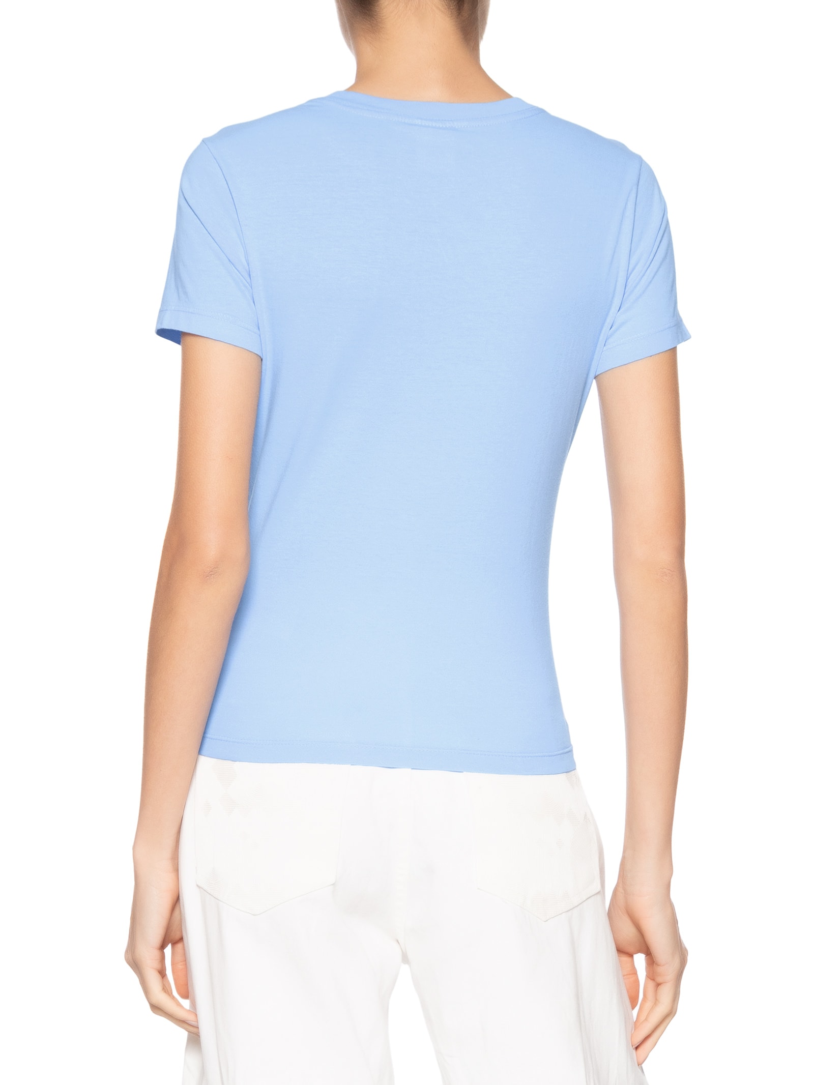 ?Camiseta Feminina Slim Essential Logo Tee Ext Azul Tommy Jeans