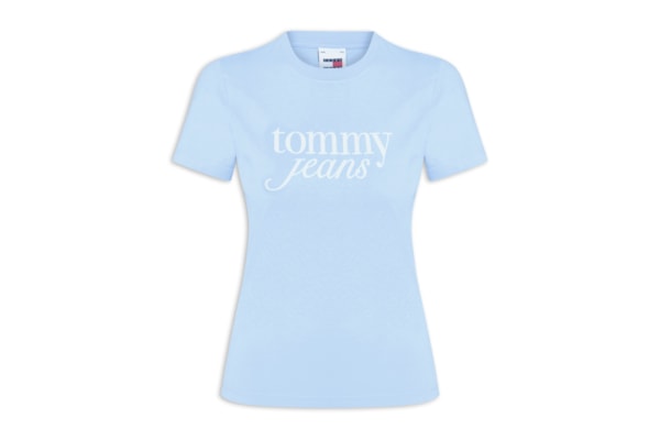 ?Camiseta Feminina Slim Essential Logo Tee Ext - Azul
