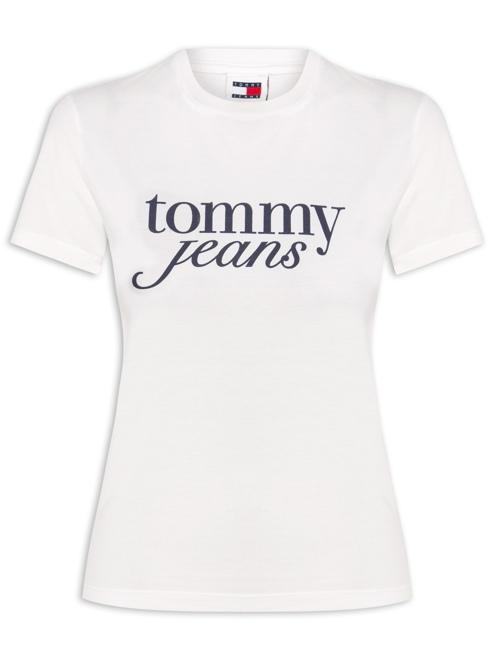 ?Camiseta Feminina Slim Essential Logo Tee Ext Branco Tommy Jeans