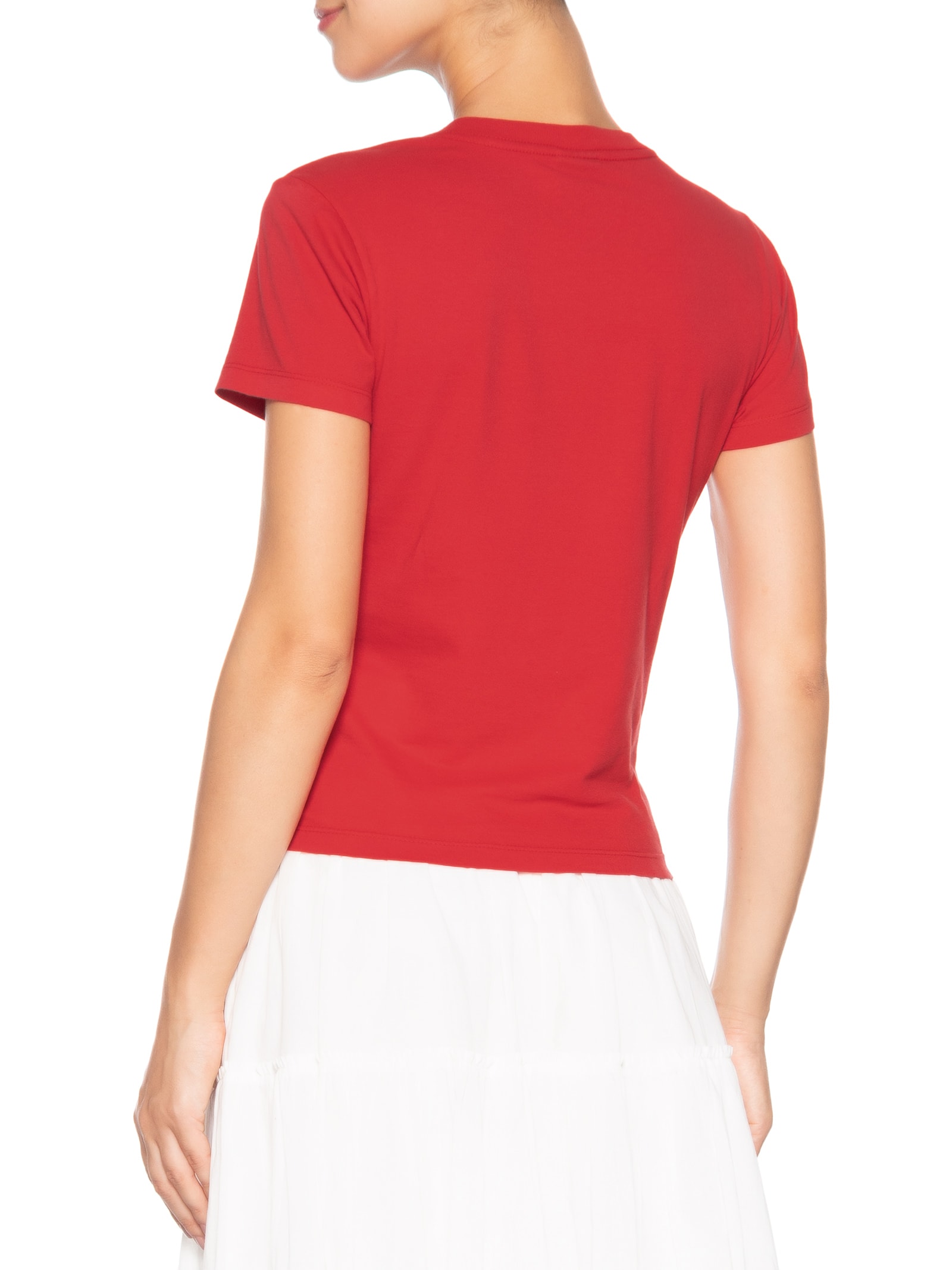 ?Camiseta Feminina Slim Essential Logo Tee Ext Vermelho Tommy Jeans