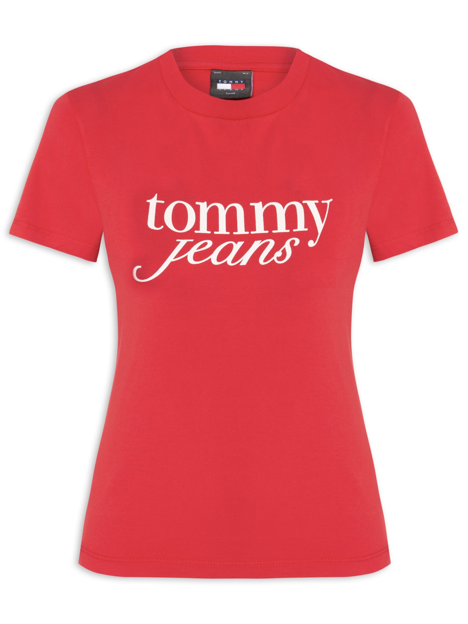 ?Camiseta Feminina Slim Essential Logo Tee Ext Vermelho Tommy Jeans