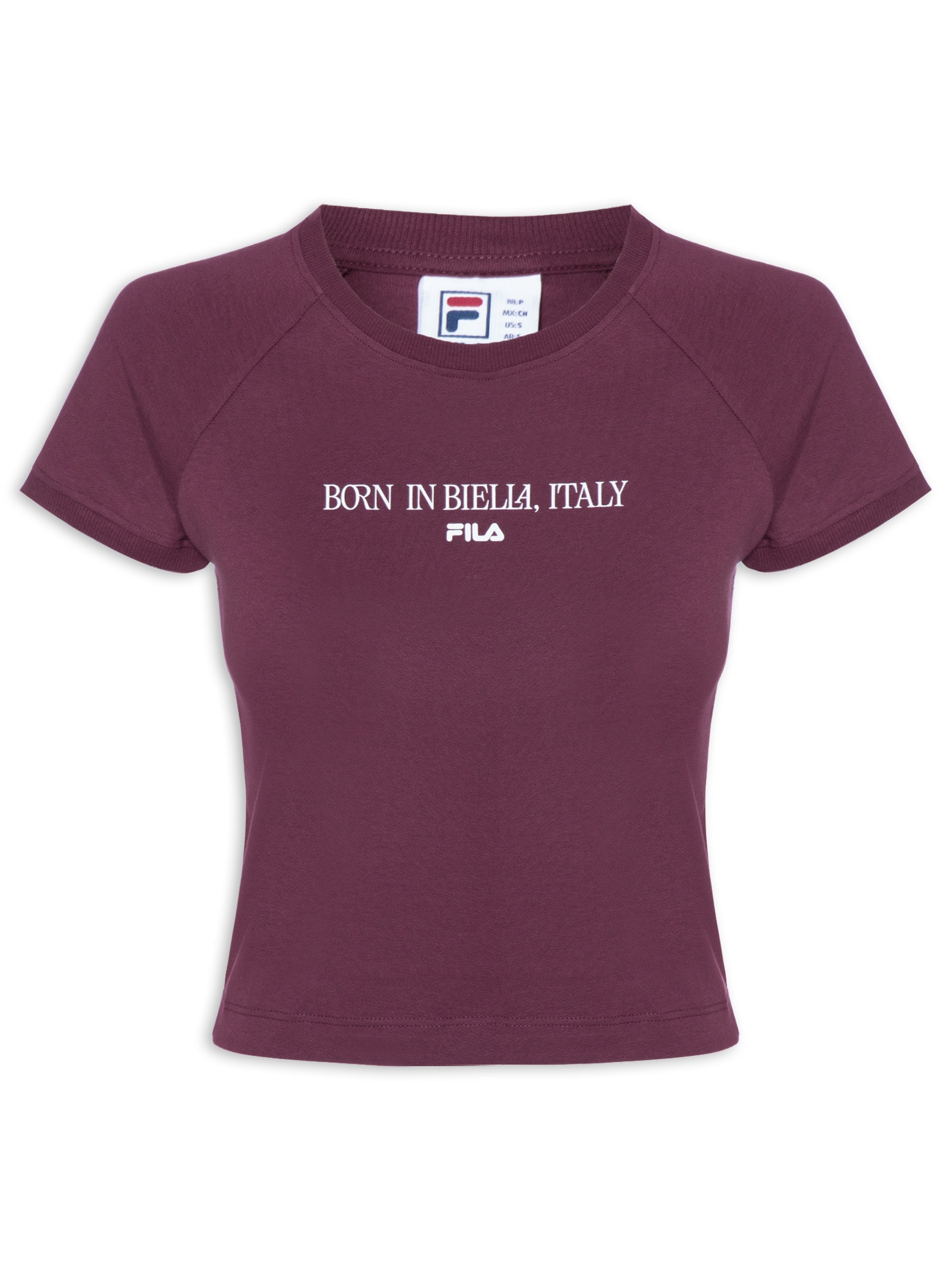 Camiseta Feminina Slim Letter Roxo Fila