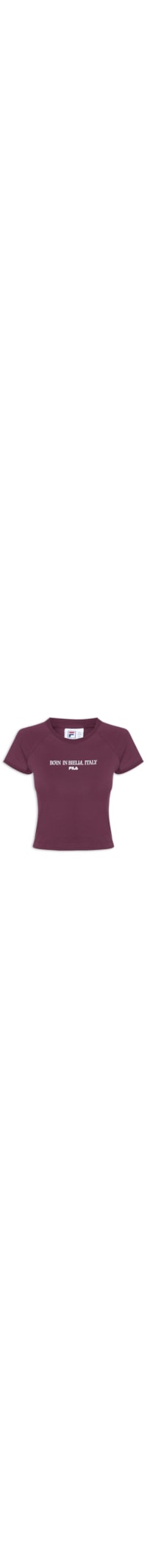 Camiseta Feminina Slim Letter - Roxo