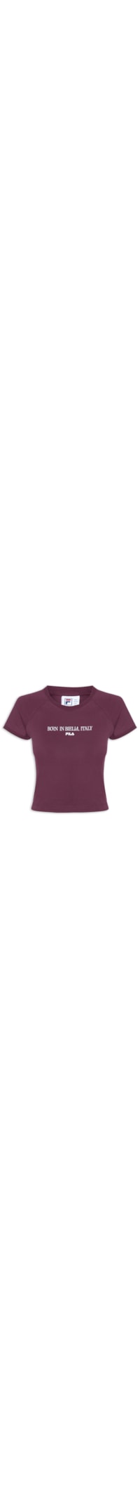 Camiseta Feminina Slim Letter - Roxo