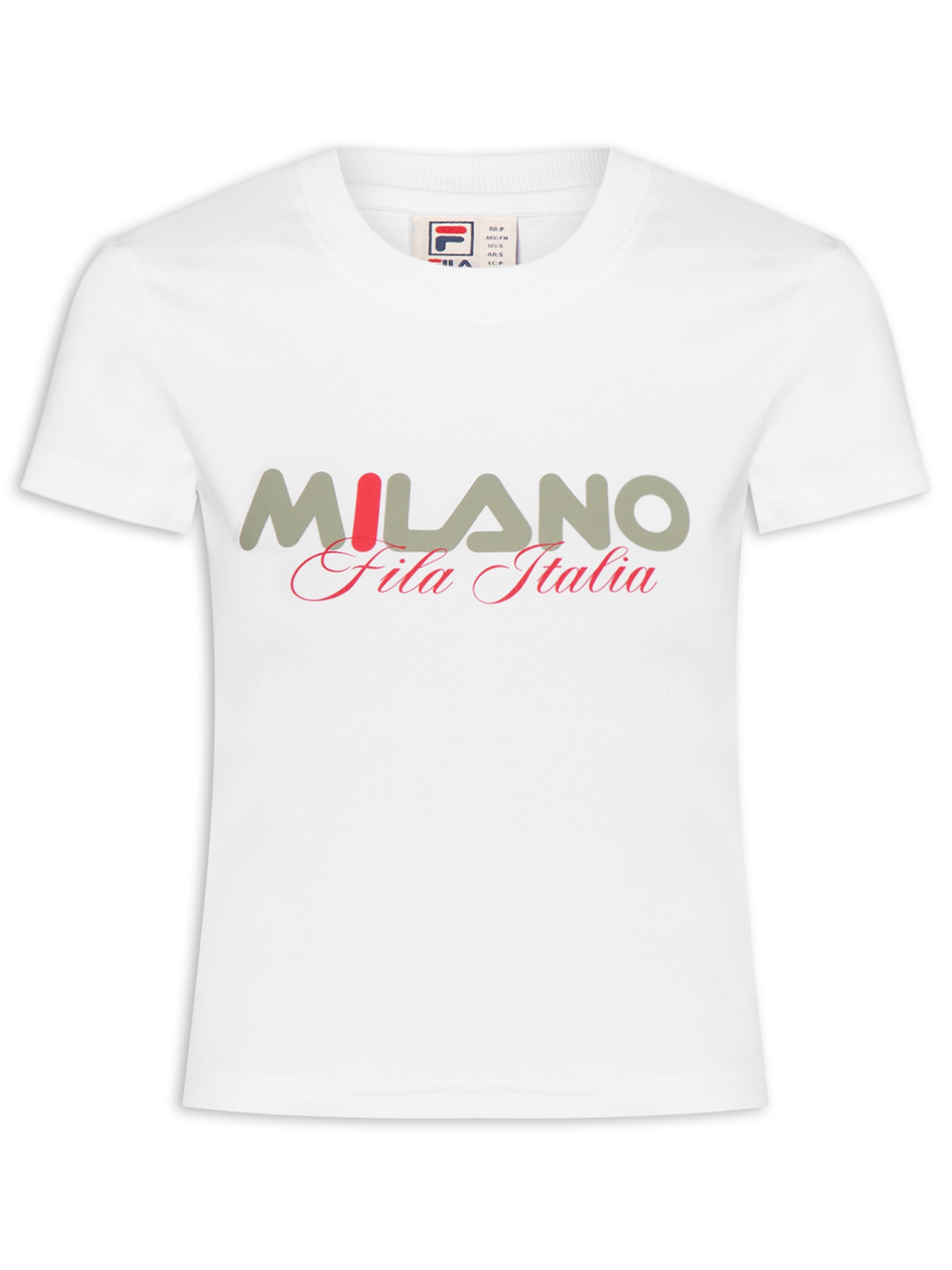 Camiseta Feminina Slim Milano Ag Branco Fila