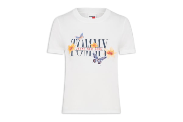 Camiseta Feminina Slim Tjw Butterfly Tee - Branco