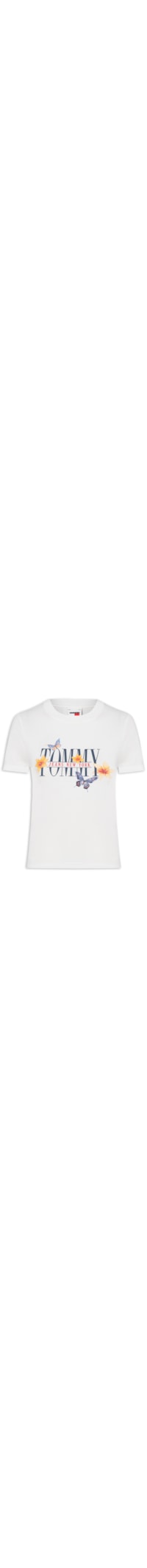 Camiseta Feminina Slim Tjw Butterfly Tee - Branco