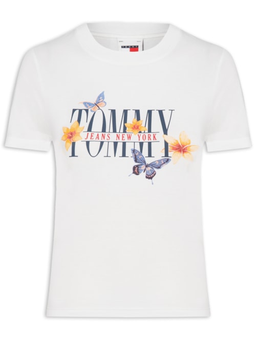 Camiseta Feminina Slim Tjw Butterfly Tee – Branco