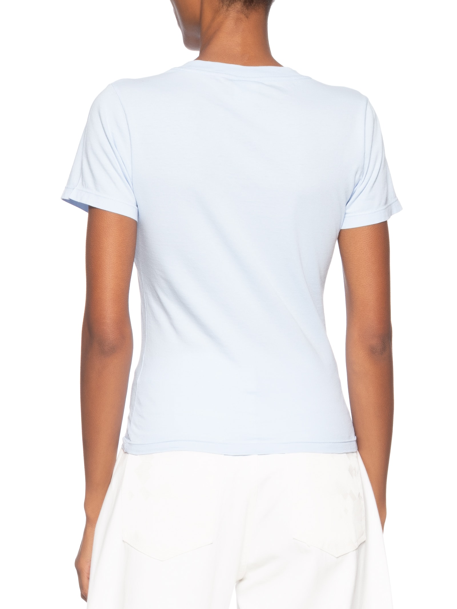 Camiseta Feminina Slim V-neck Tee Azul Tommy Jeans