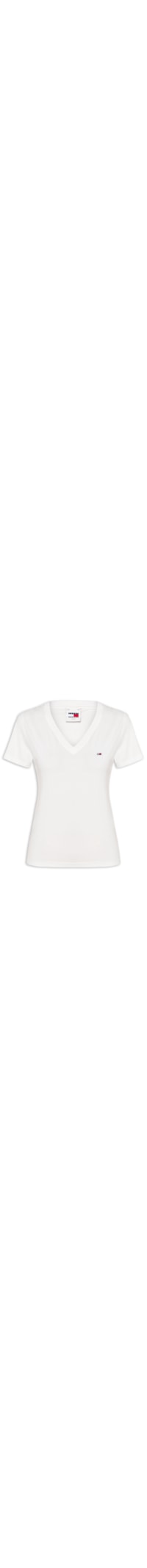 Camiseta Feminina Slim V-neck Tee - Branco