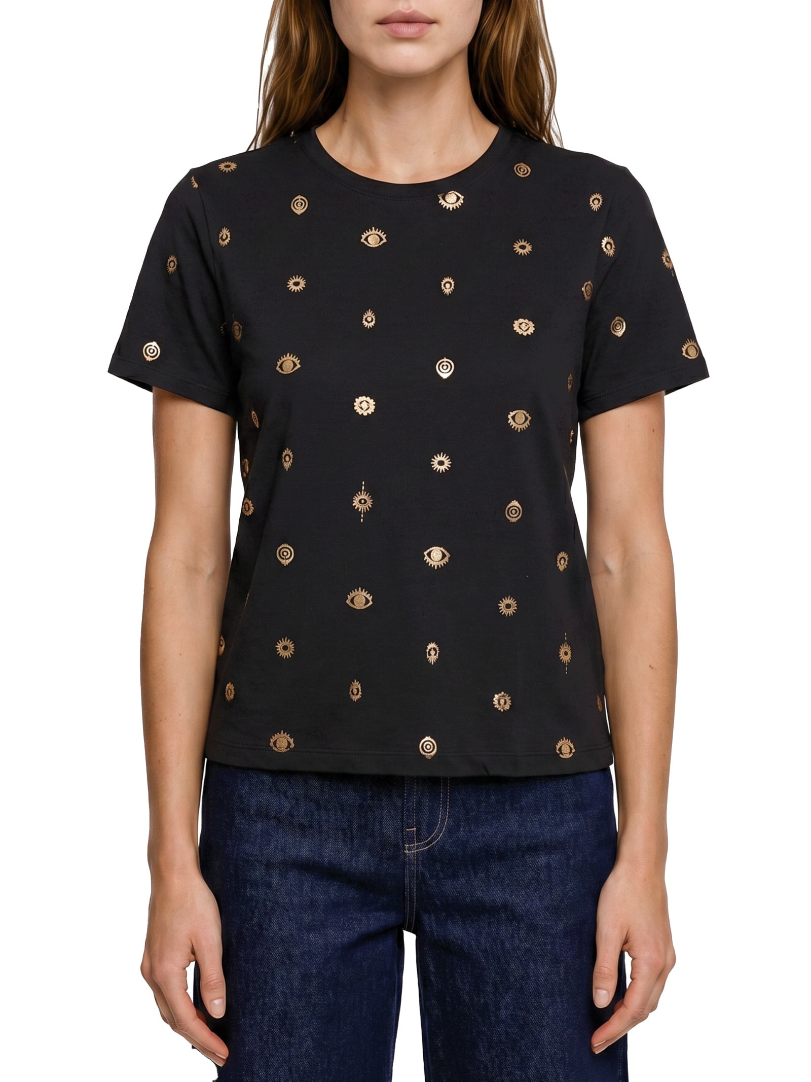 Camiseta Feminina Slim Visão Preto Cantão