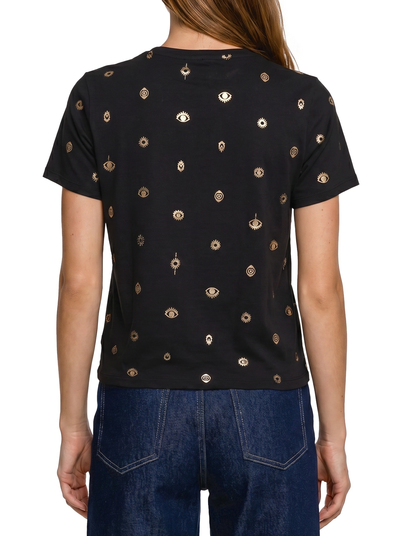 Camiseta Feminina Slim Visão Preto Cantão