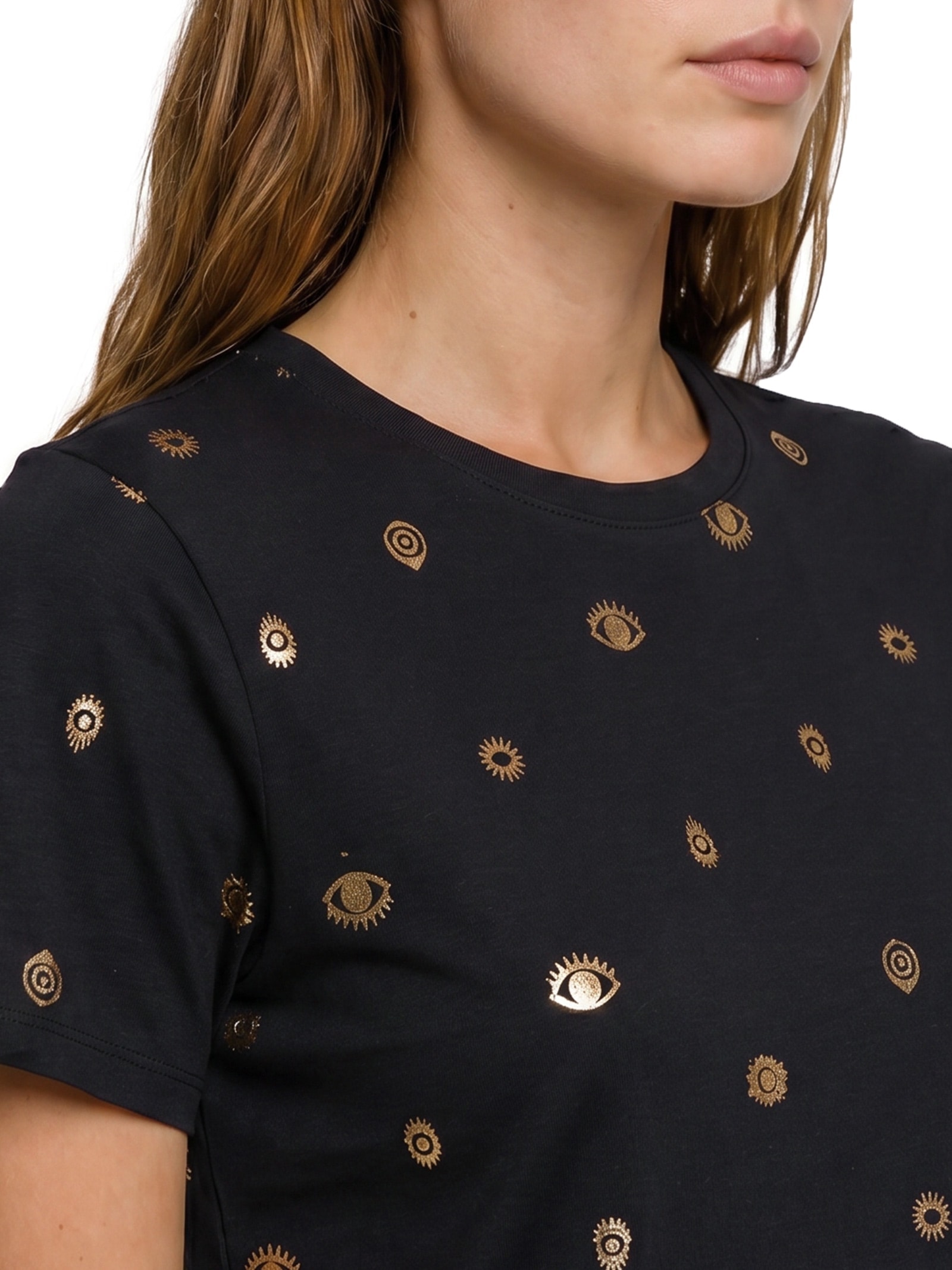 Camiseta Feminina Slim Visão Preto Cantão