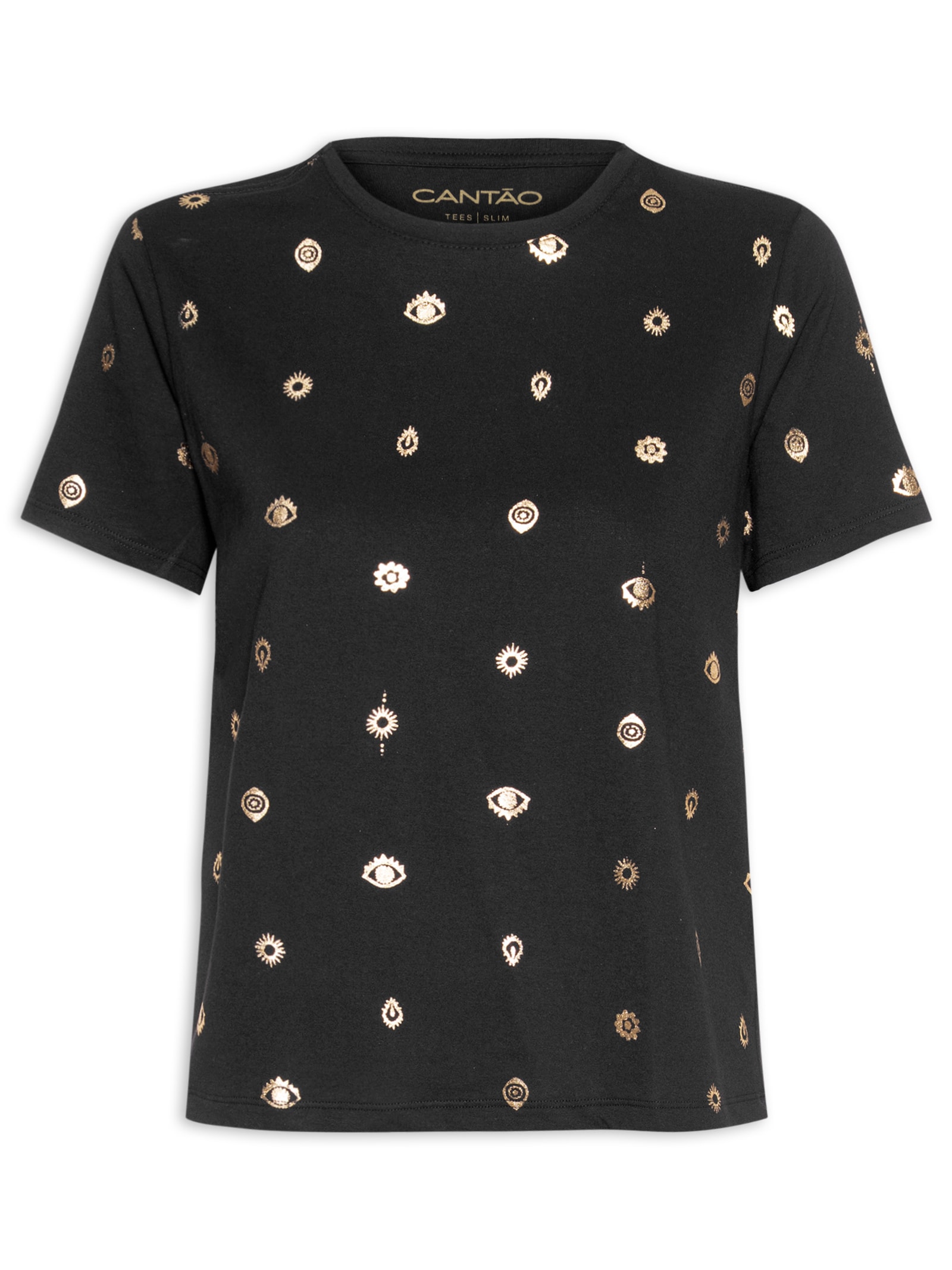 Camiseta Feminina Slim Visão – Preto Cantão