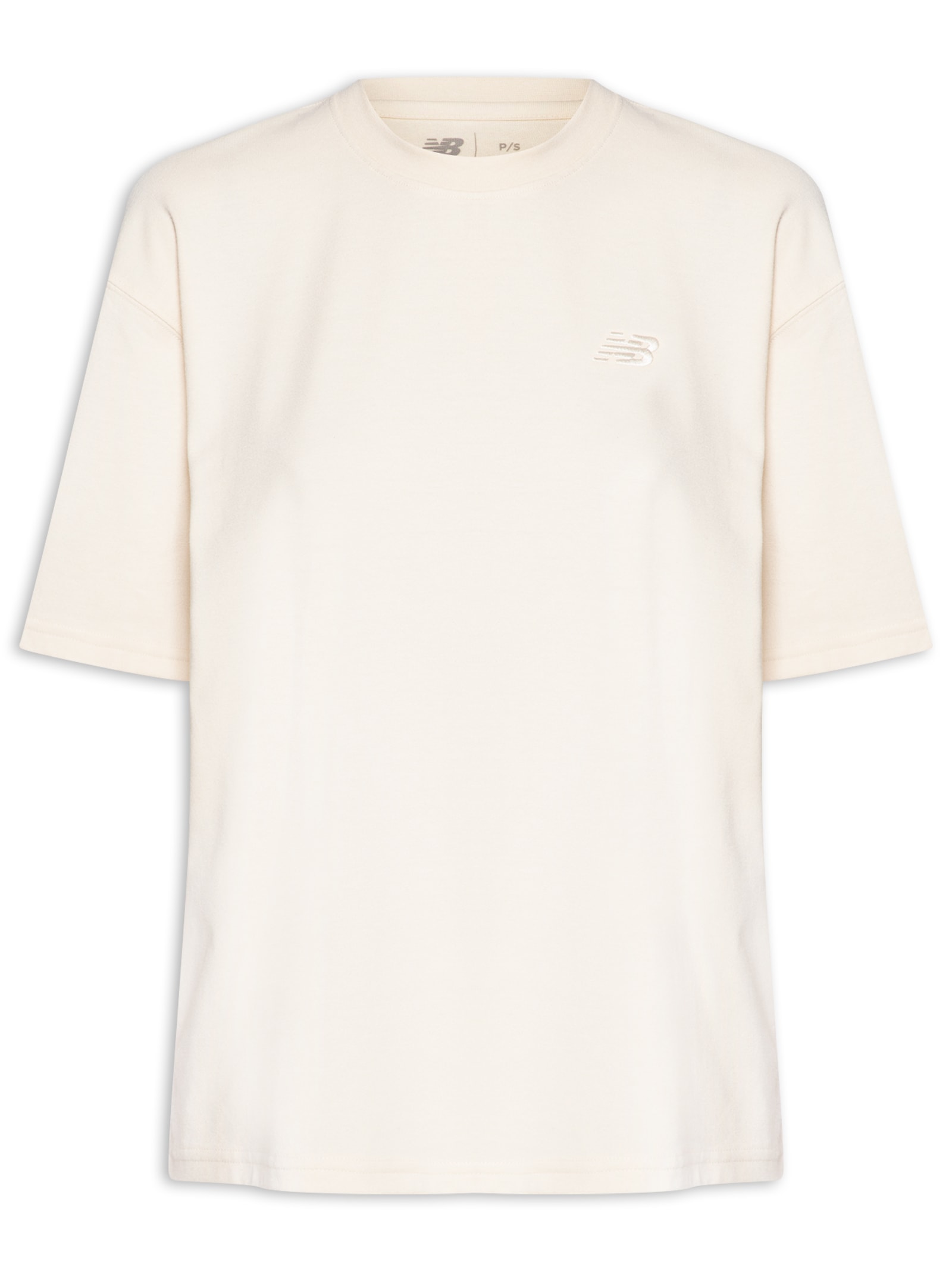 Camiseta Feminina Small Logo Over Bege New Balance