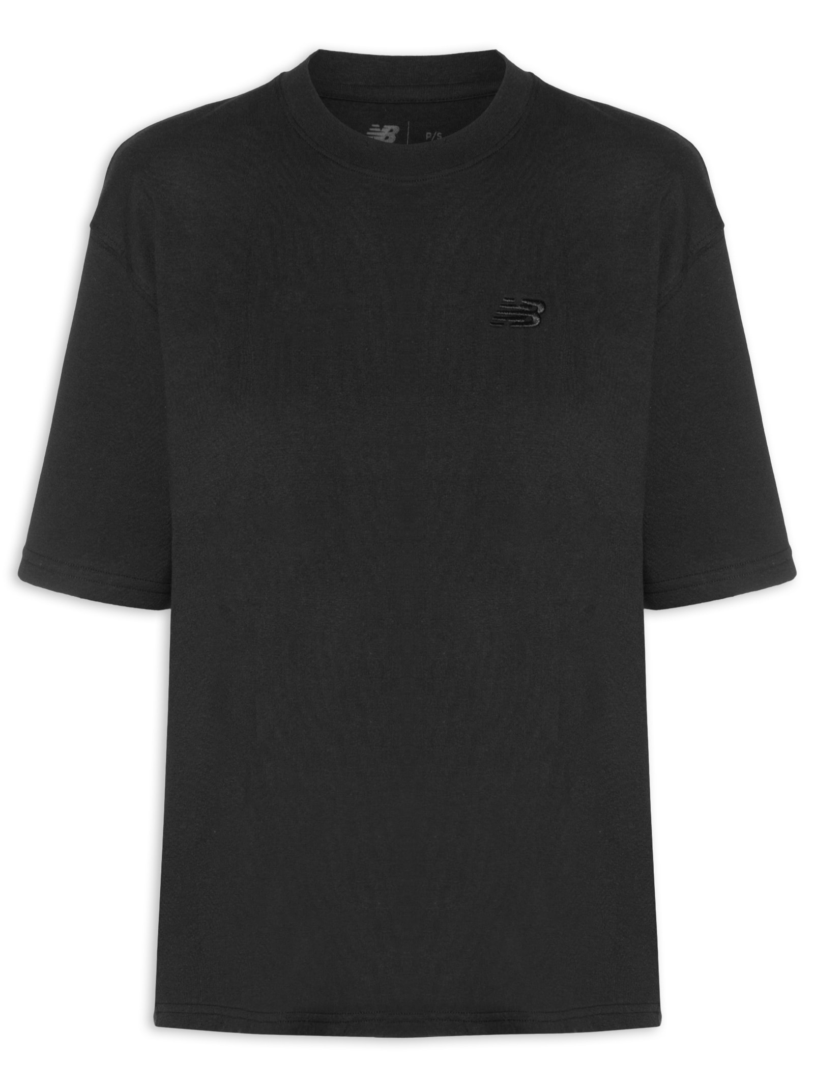 Camiseta Feminina Small Logo Over Preto New Balance