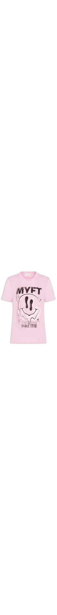 Camiseta Feminina Smile Time - Rosa