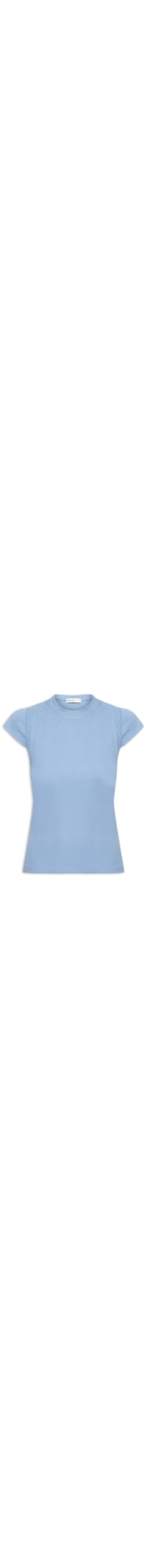 Camiseta Feminina Sobreposição - Azul