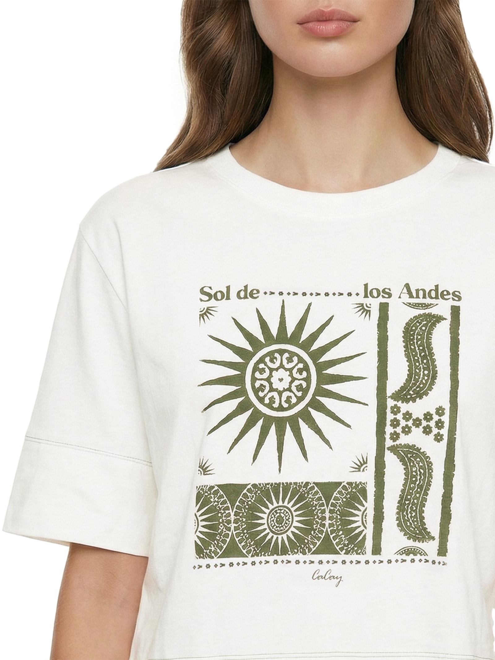 Camiseta Feminina Sol De Los Andes Branco Cacay