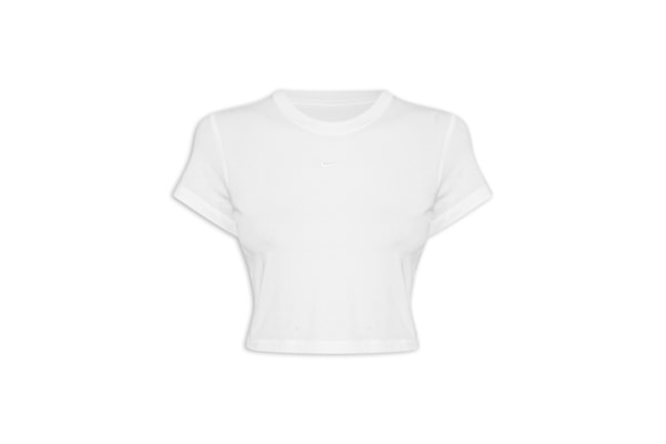 Camiseta Feminina Sportswear Chill Knit Cropped - Off White