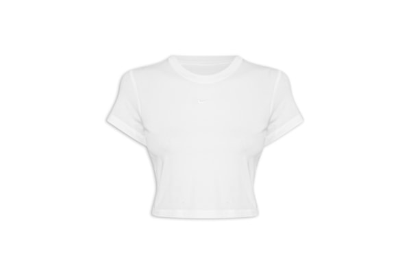 Camiseta Feminina Sportswear Chill Knit Cropped - Off White