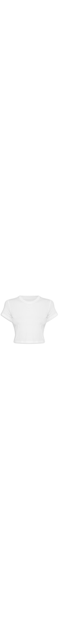 Camiseta Feminina Sportswear Chill Knit Cropped - Off White