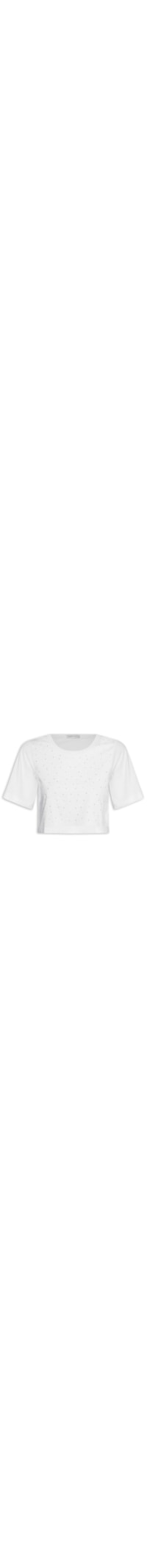 Camiseta Feminina Strass - Branco