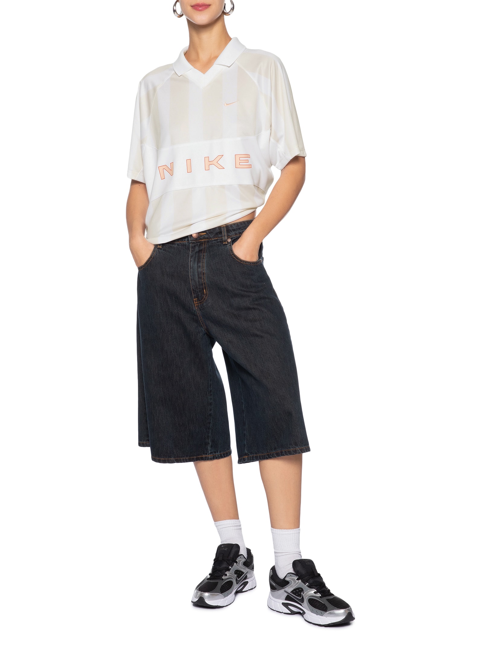 Camiseta Feminina Street Oversized Jersey Off White Nike