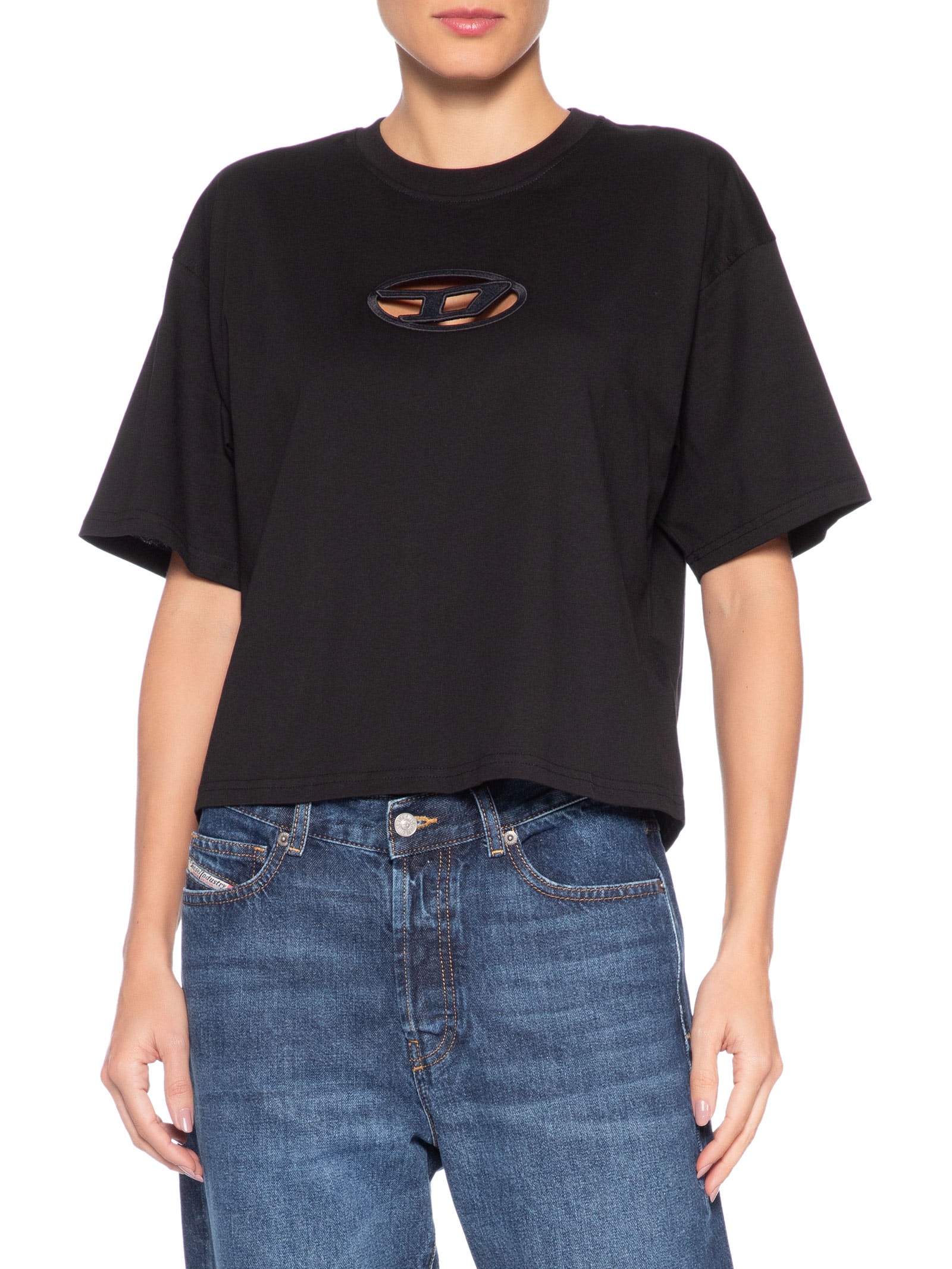 Camiseta Feminina T-Buxt Crop-Od Maglietta – Preto Diesel