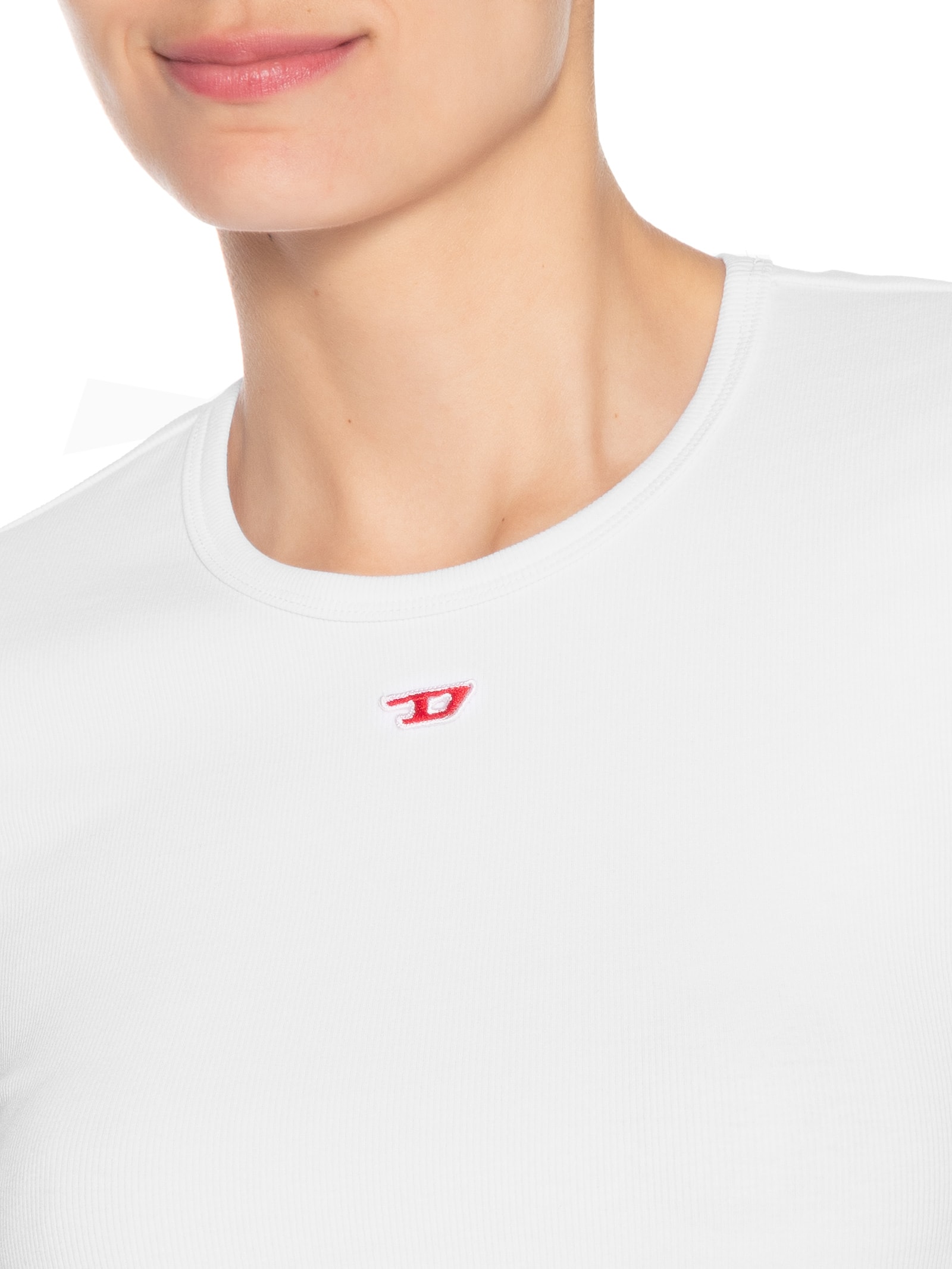 Camiseta Feminina T-Ele-Long-D Branco Diesel