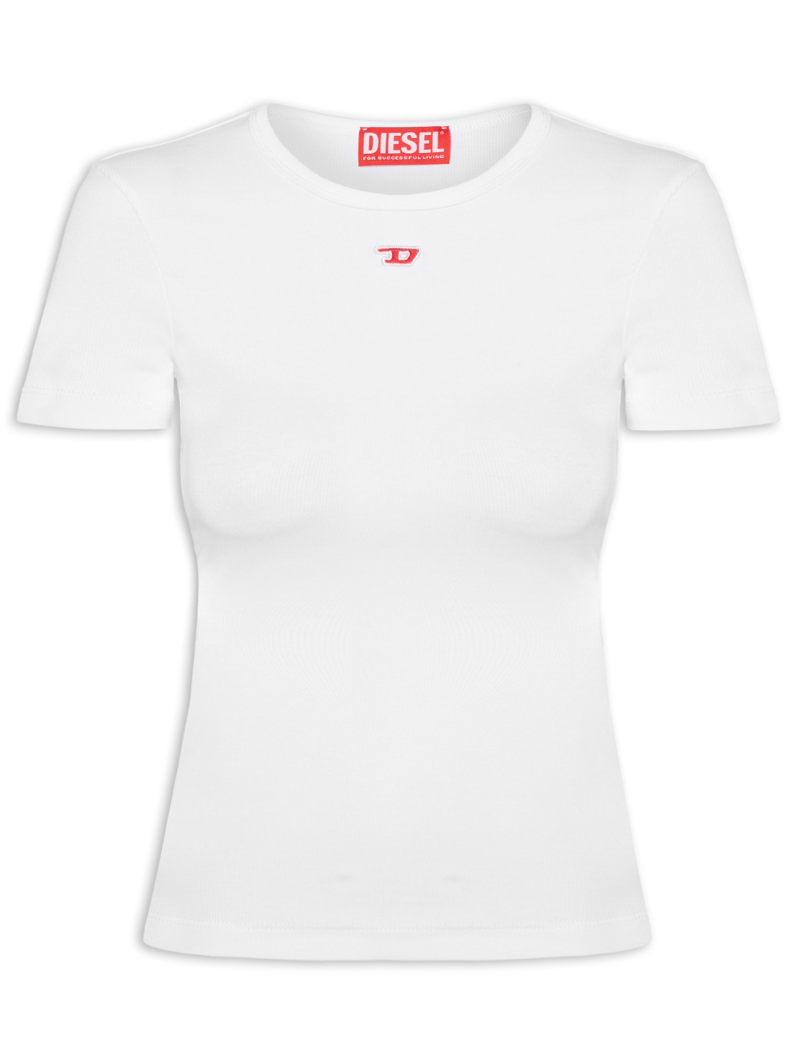 Camiseta Feminina T-Ele-Long-D Branco Diesel